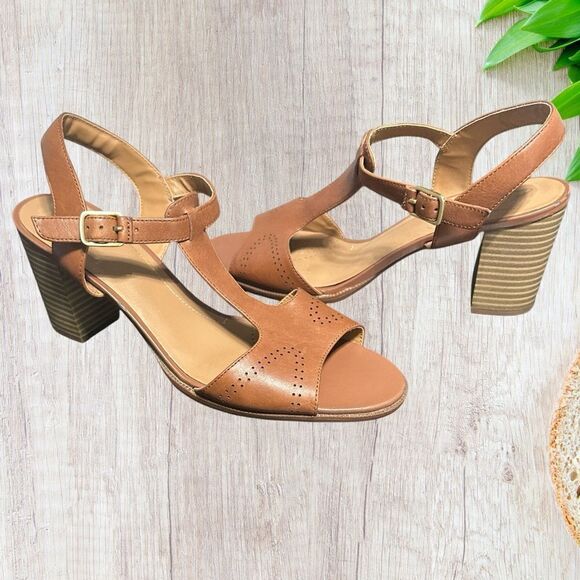 Clarks Ciera Glass Womens Sandals Size 9.5 Brown Open Toe Ankle Strap - Picture 2 of 8